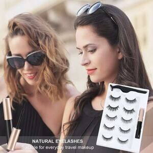 Liquid Eyeliner Magnetic False Eyelashes Set Five Pairs Of Glue-free Magnetic E